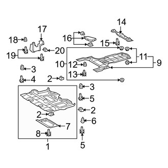Lexus OE - Radiator Support - Splash Shields