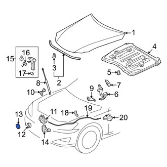 Lexus OE - Hood Latch Insulator