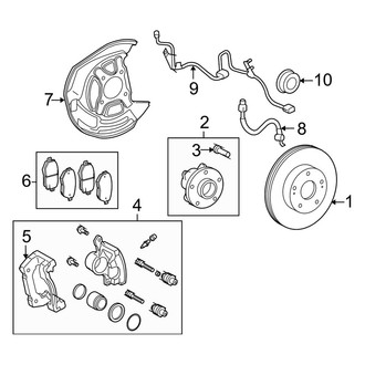 Lexus OE - Front Suspension - Brake Components (Base RWD)