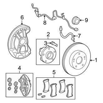 Lexus OE - Front Suspension - Brake Components