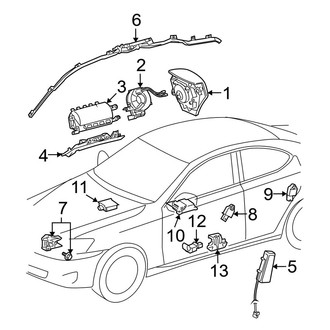 Lexus OE - Restraint Systems - Air Bag Components (Sedan)