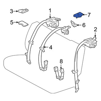 Lexus OE - Rear Seat Belt Anchor Plate Cover