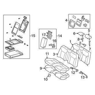 Lexus OE - Seats & Tracks - Rear Seat Components (Base)
