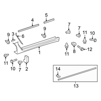 Lexus OE - Pillars, Rocker & Floor - Exterior Trim