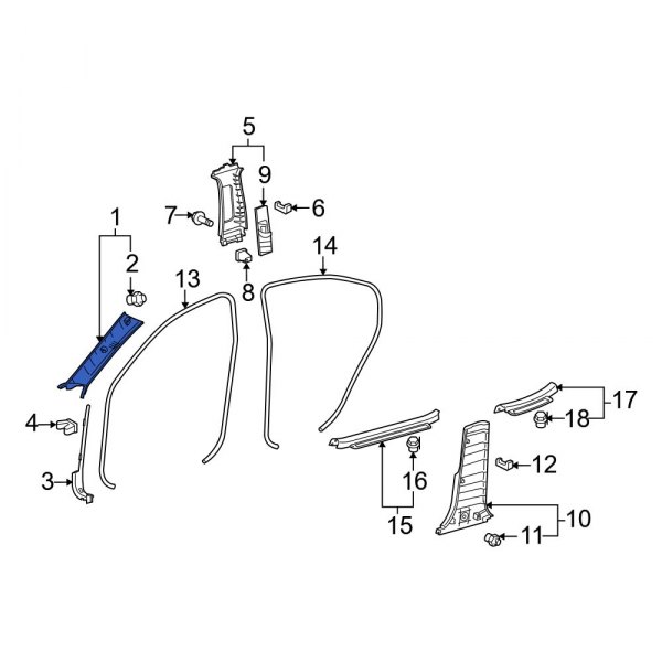 Body A-Pillar Trim Panel