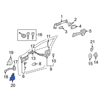 Lexus OE - Front Right Lower Door Hinge