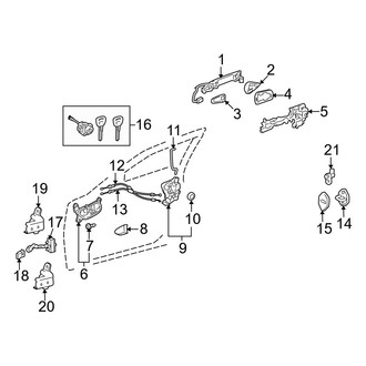 Lexus OE - Front Door - Lock & Hardware (Sedan)