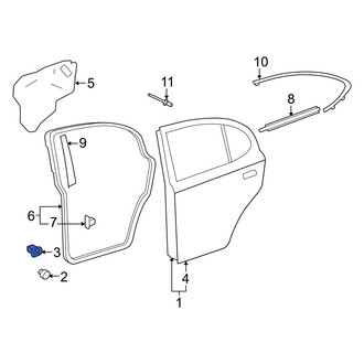 Lexus OE - Rear Door Interior Trim Panel Grommet