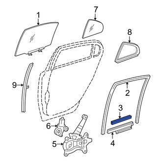Lexus OE - Window Regulator Rail