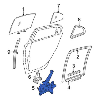 Lexus OE - Rear Right Window Regulator