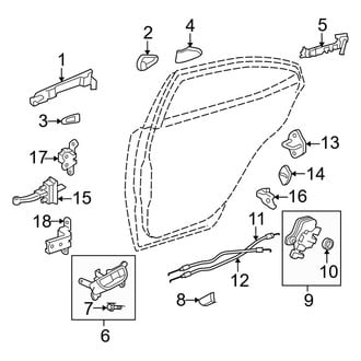 Lexus OE - Rear Door - Lock & Hardware (Sedan)