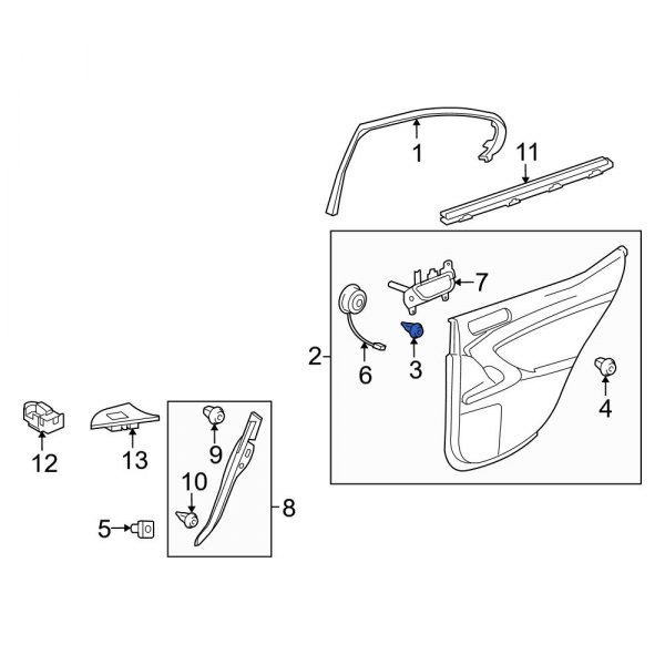 Door Interior Trim Panel Retainer