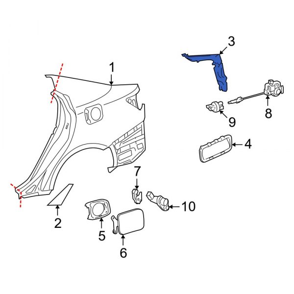 Quarter Panel Gutter