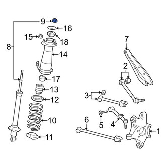 Lexus OE - Suspension Shock Absorber Mount Nut
