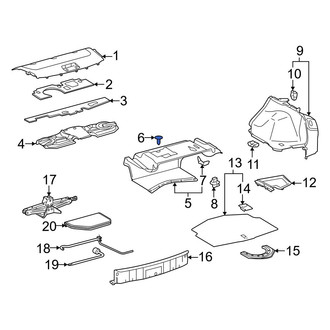 Lexus OE - Package Tray Trim Clip