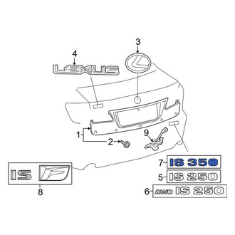 Lexus OE - Rear Deck Lid Emblem