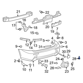 Lexus OE - Rear Lower Bumper Cover Bolt