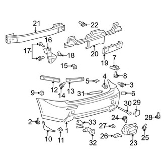 Lexus OE - Rear Bumper - Bumper & Components