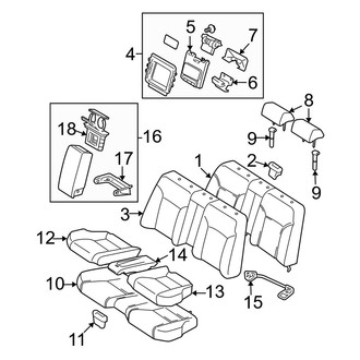Lexus OE - Seats & Tracks - Rear Seat Components