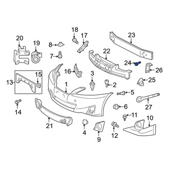 Lexus OE - Bumper Impact Bar Bolt