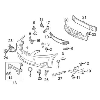 Lexus OE - Front Bumper & Grille - Bumper & Components (Convertible)