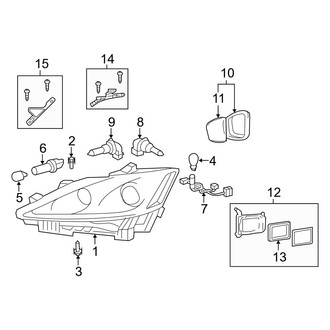 Lexus OE - Front Lamps - Combination Lamps (W/O HID Lamps), (Convertible)