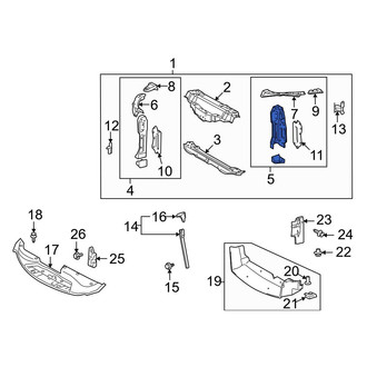 Lexus OE - Front Left Radiator Support Side Panel