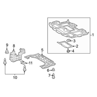 Lexus OE - Radiator Support - Splash Shields (Convertible)