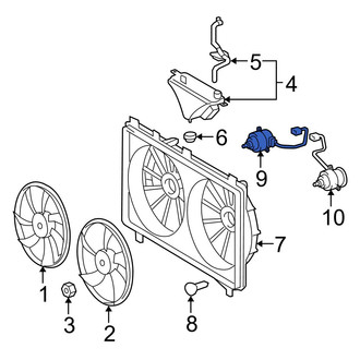 Lexus OE - Right Engine Cooling Fan Motor