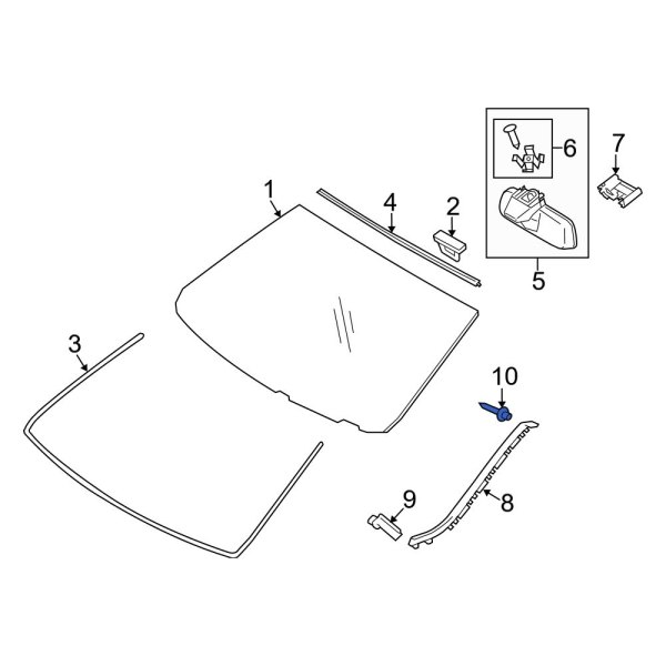 Windshield Molding Clip