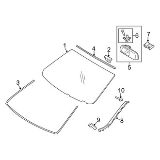 Lexus OE - Windshield - Glass (Convertible)