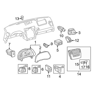 Lexus OE - Instrument Panel - Cluster & Switches (Convertible)