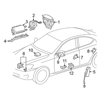 Lexus OE - Restraint Systems - Air Bag Components (Convertible)