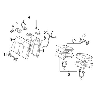 Lexus OE - Seats & Tracks - Rear Seat Components (Convertible)