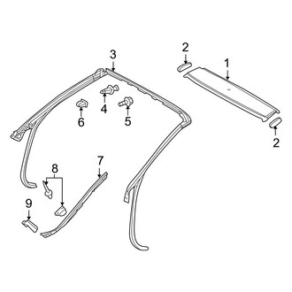 Lexus OE - Roof - Windshield Header & Components (Convertible)