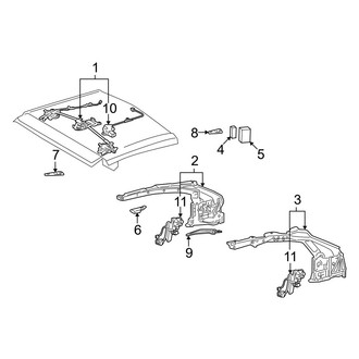 Lexus OE - Retractable Top - Motor & Components (Front Panel), (Convertible)
