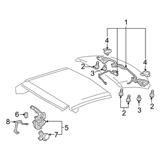 Lexus OE - Retractable Top - Motor & Components (Rear Panel), (Convertible)