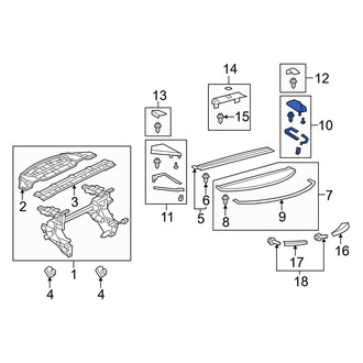 Lexus OE - Right Outer Package Tray Trim