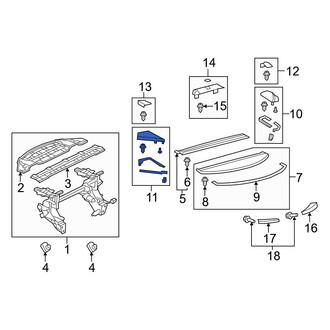 Lexus OE - Left Outer Package Tray Trim