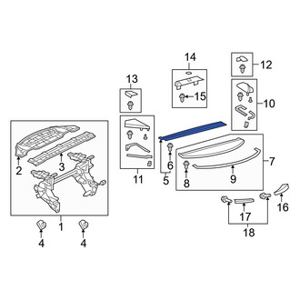Lexus OE - Front Package Tray Trim