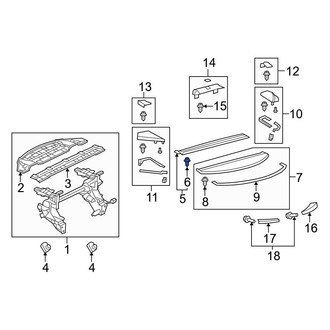 Lexus OE - Package Tray Trim Clip