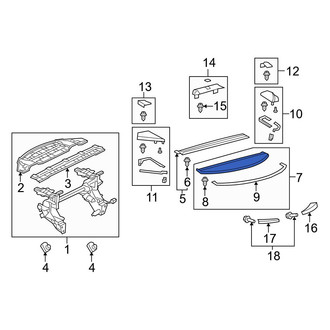 Lexus OE - Rear Package Tray Trim