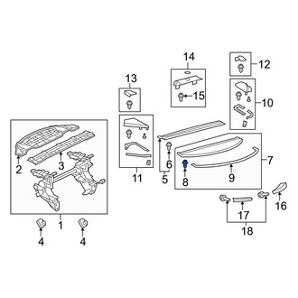 Lexus OE - Roll Bar Trim Panel Clip