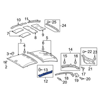 Lexus OE - Rear Left Roof Opening Trim
