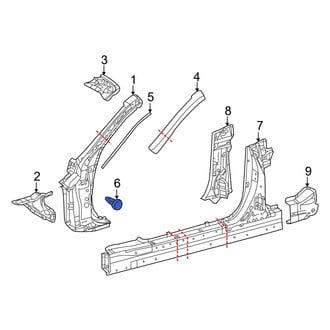Lexus OE - Body A-Pillar Trim Panel Clip