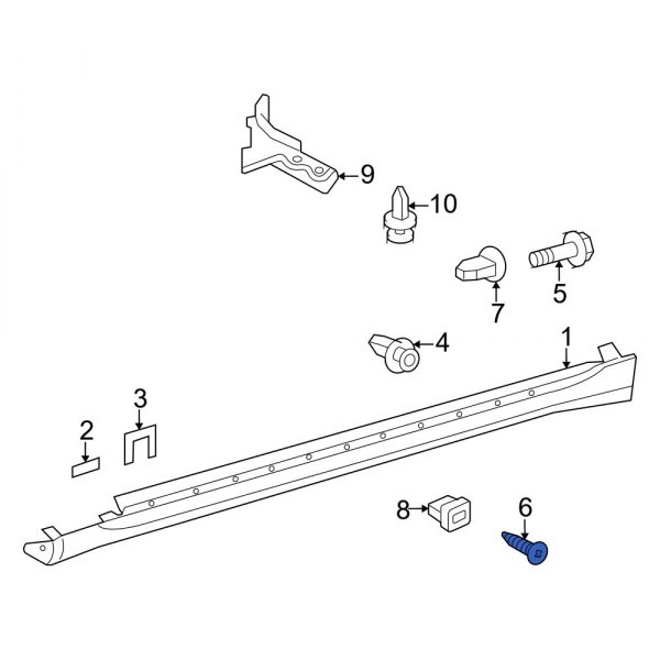 Rocker Panel Molding Screw