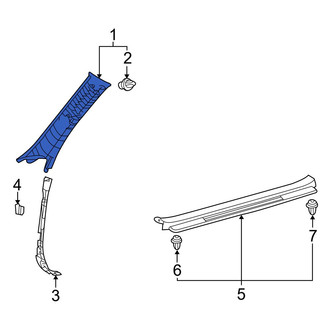 Lexus OE - Left Body A-Pillar Trim Panel