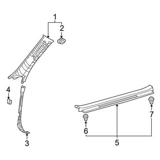 Lexus OE - Pillars, Rocker & Floor - Interior Trim (Convertible)