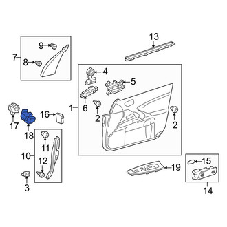 Lexus OE - Front Right Door Window Switch