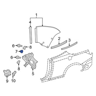Lexus OE - Rear Window Regulator Nut